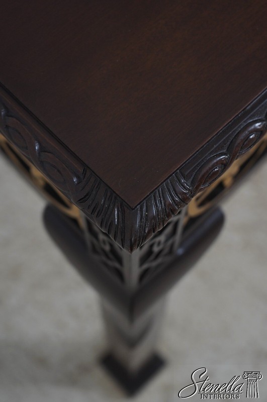 68148: BAKER Chippendale Large Mahogany Library Table gallery