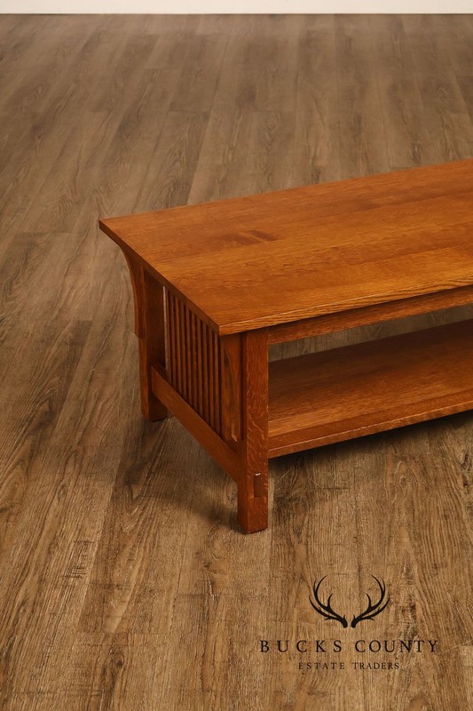 Stickley Mission Collection Oak Spindle Coffee Table gallery
