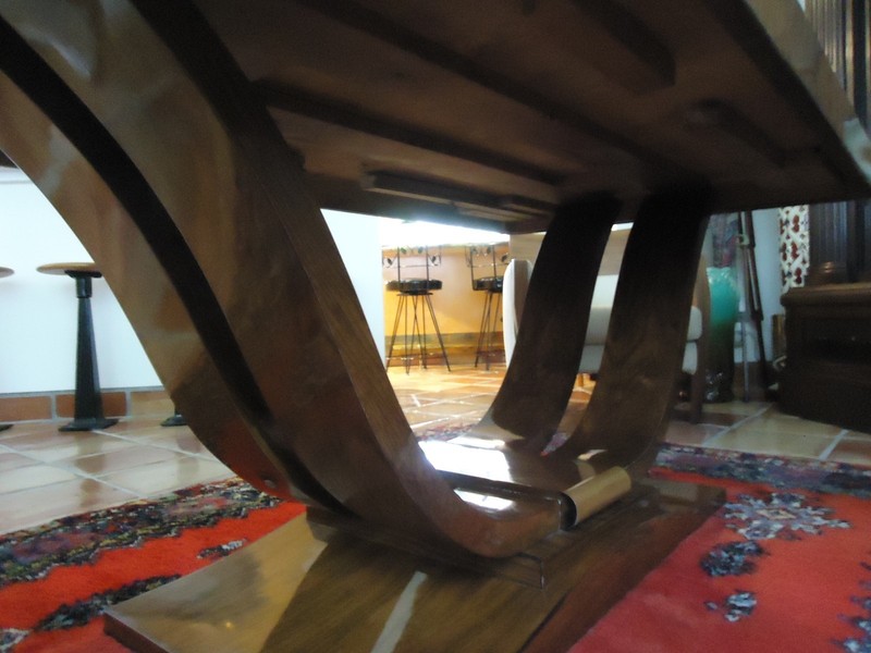 1930's Authentic French Deco Walnut Table - 37" Wide x 67" Long x 27 3/4" High. gallery
