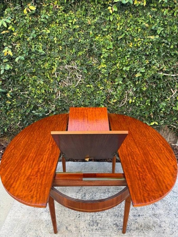1950's Mid Century Modern Oval African Teak Dining Table gallery