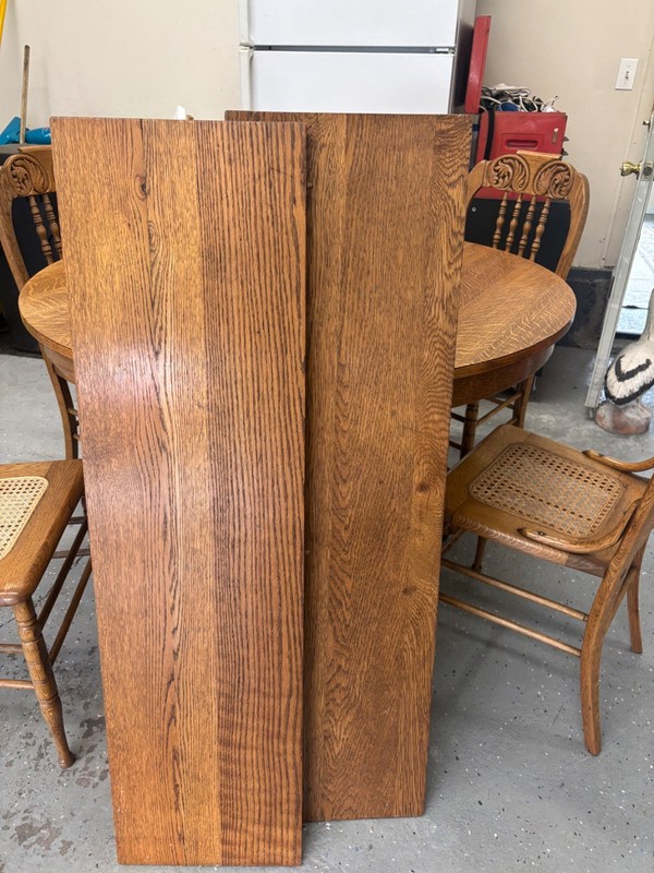 Victorian RJ Horner oak pedestal lion head table and chairs gallery