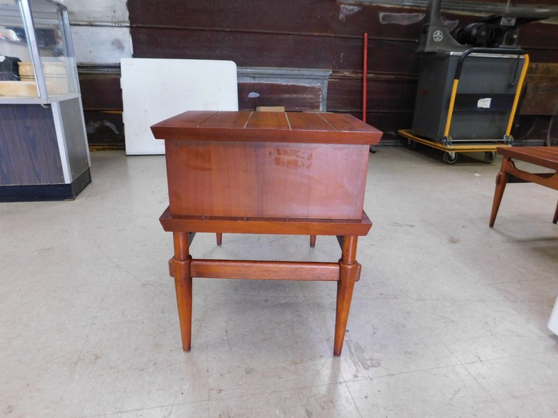 Mid Century Lane Walnut Step End Tables /Set of 2 gallery