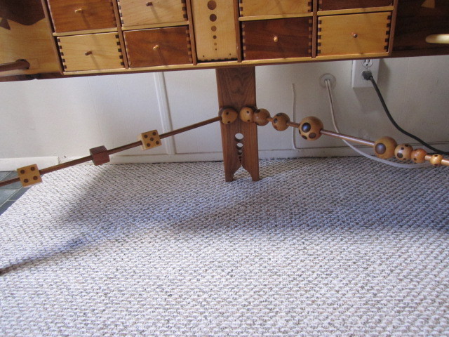 MID CENTURY MODERN DESK APOTHECARY 3 LEG EAMES ERA UNIQUE HAND MADE 1 OF A KIND! gallery