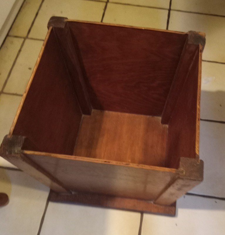 Mid Century Wood Wastebasket gallery