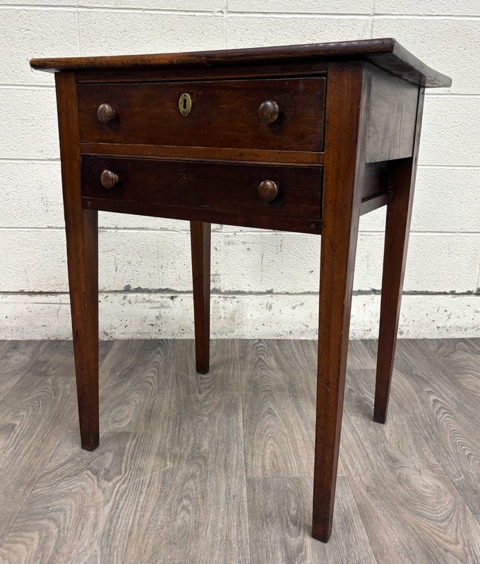 Antique Primitive Work Table Sewing Stand Desk