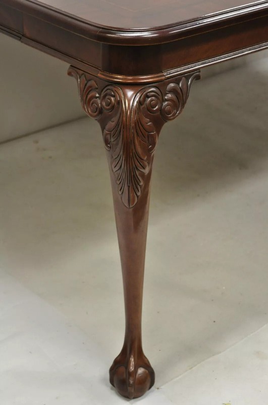Bernhardt Centennial Georgian Chippendale Mahogany Dining Table with 2 Leaves gallery