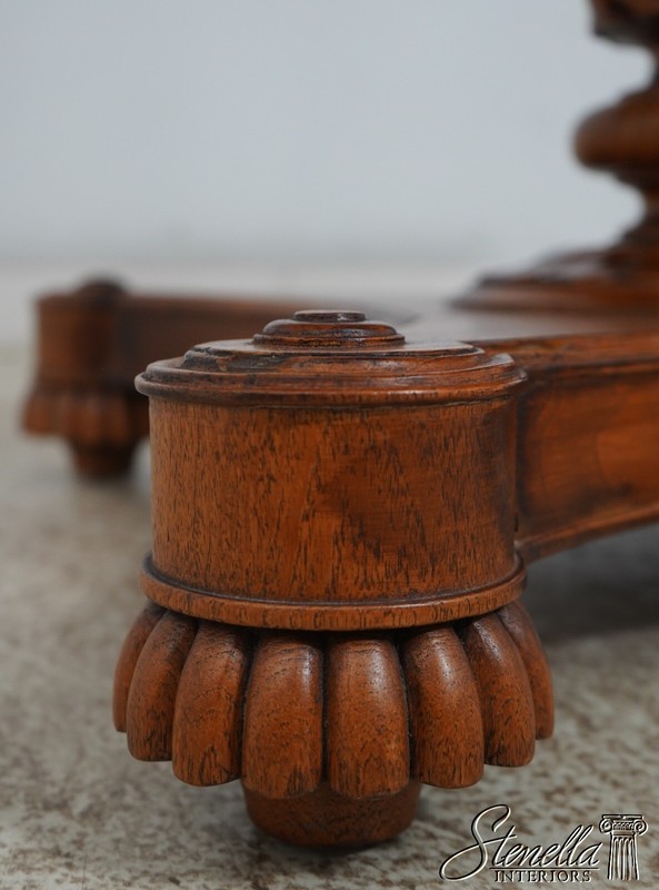 LF67942: Victorian Style Walnut Regency Hand Crafted Pedestal Table gallery