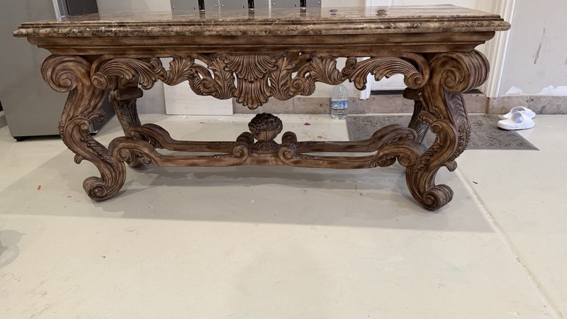 Marble Stone Top Italian Console Table gallery