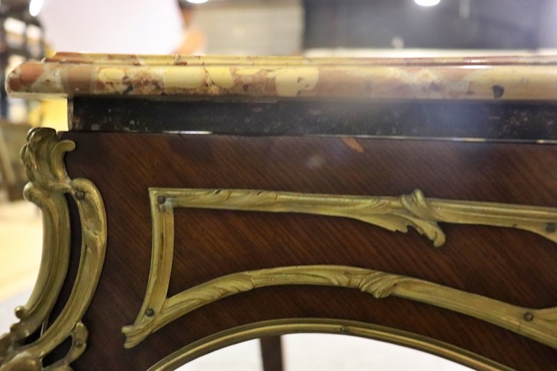 Linke Style 19th Century Bronze Mounted Marble Top Center Table gallery