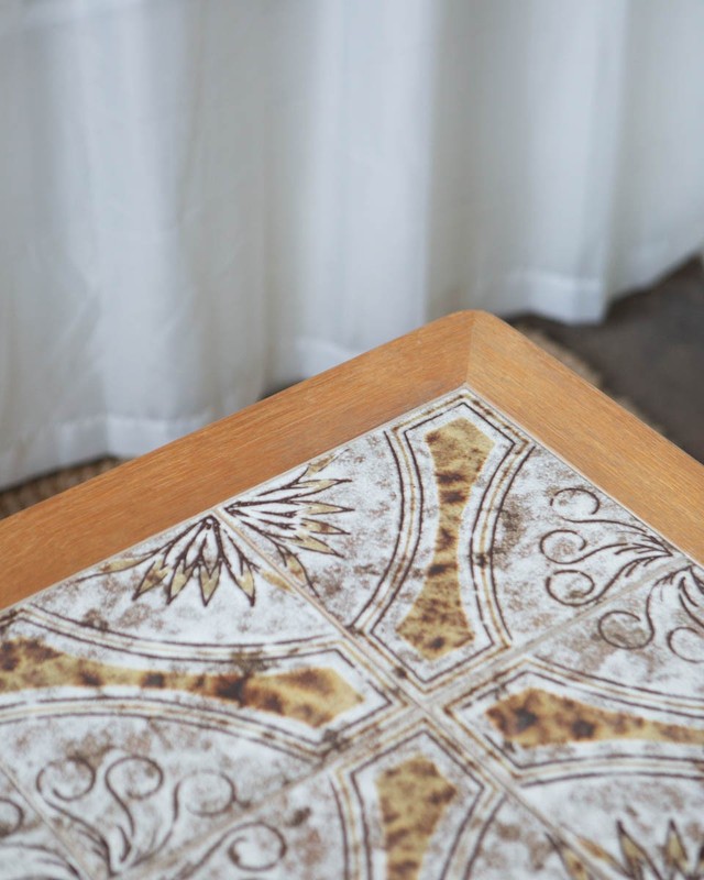 Danish Modern Henning Kjaernulf Style Oak and Tile Coffee Table gallery