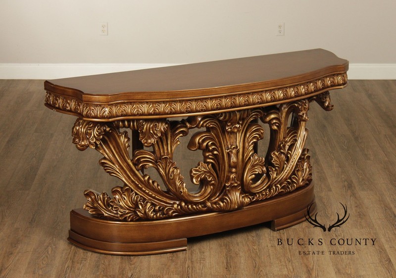 Rococo Revival Carved And Gilt Console Table gallery