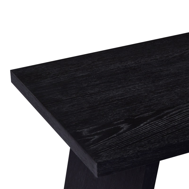 Maven Lane Marcella Wood Coffee Table, Contemporary Accent Table, Aged Black gallery