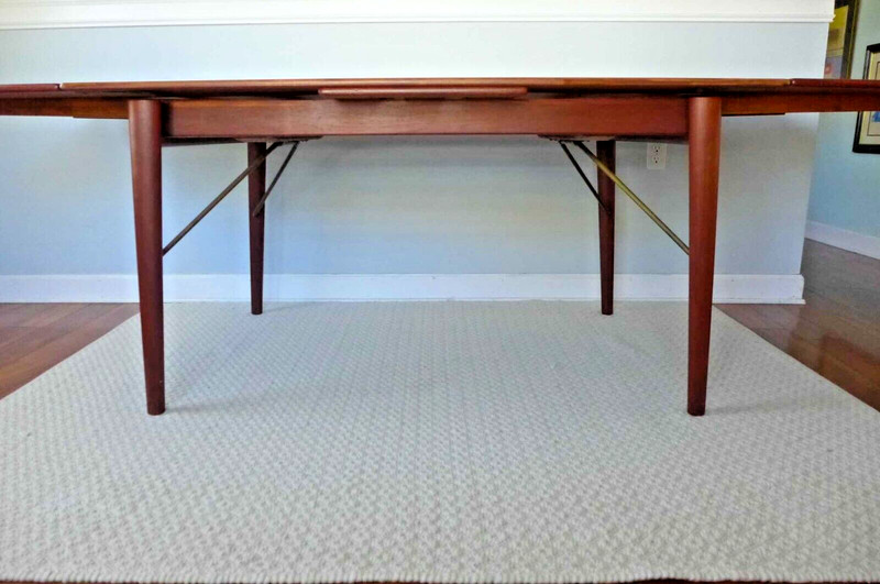 Peter Hvidt & Orla Molgaard Teak Dining Table for John Stuart Denmark 2 Leaves gallery