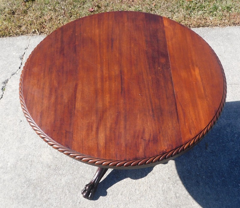 Mahogany Breakfast Table Game Table 38.5 inch Diameter circa 1890 gallery
