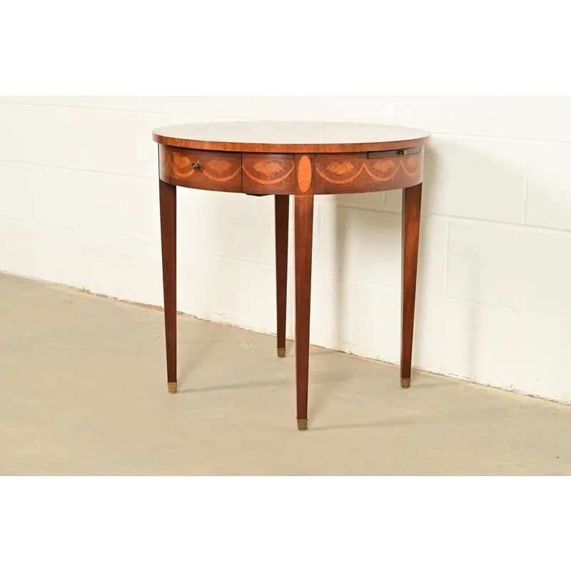 Baker Furniture Federal Inlaid Mahogany Tea Table or Occasional Side Table