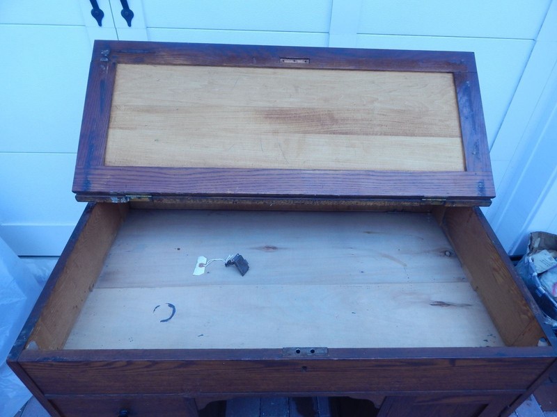 Oak Drafting Table Jeweler Bench Watchmaker Bench 22 1/8"d x 37.75"w x 36.75"h gallery
