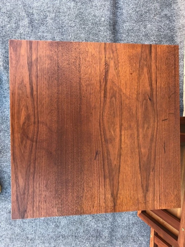 Mid Century Modern Brown Saltman John Keal Coffee Table w/ Folding TV Tables gallery