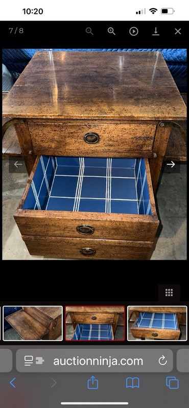 Drop-Leaf WritingDesk by Emilia Interiors Brooklyn NY VTG 3 Drawer Table Rustic gallery