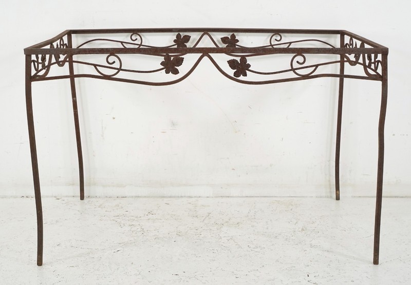Vintage Rectangle Wrought Iron Table Base 46.25 x 29.75 in. gallery