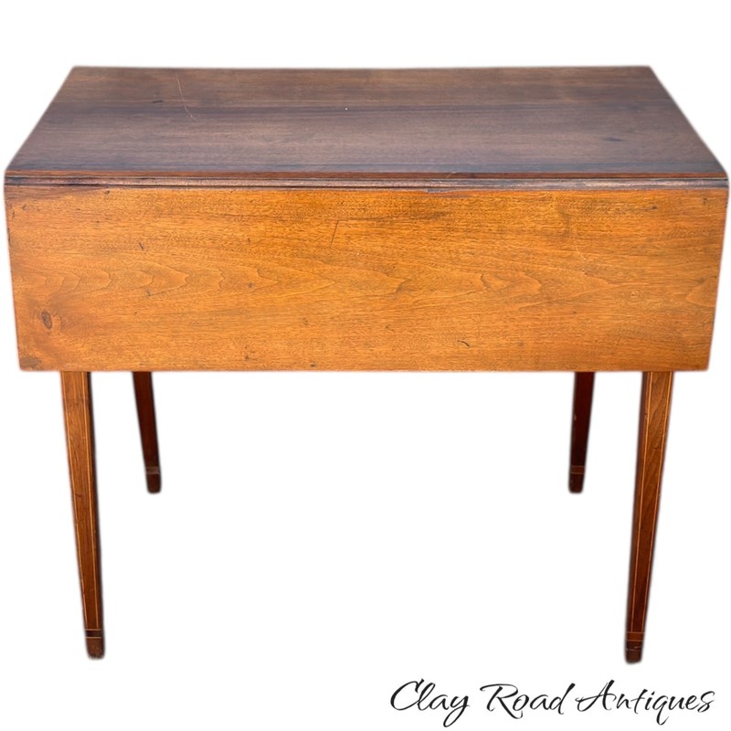 Antique Walnut inlaid Pembroke table PA 1800 line inlay Hepplewhite federal gallery
