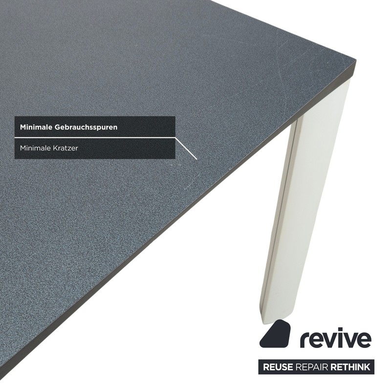 Rosenthal Dining Table Dark Gray Silver Legs 180 X 90 Cm gallery