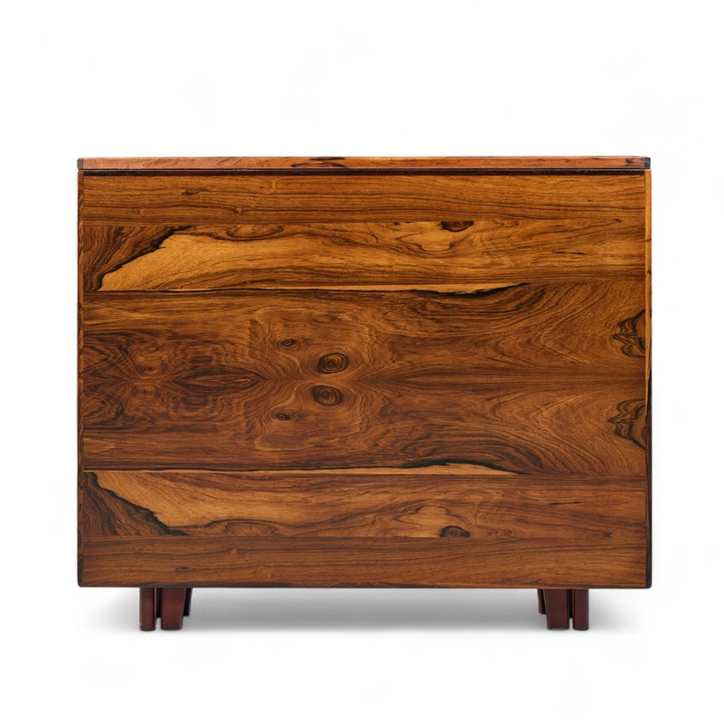 Bendt Winge Mid Century Norwegian Rosewood Drop-Leaf Rosewood Dining Table gallery