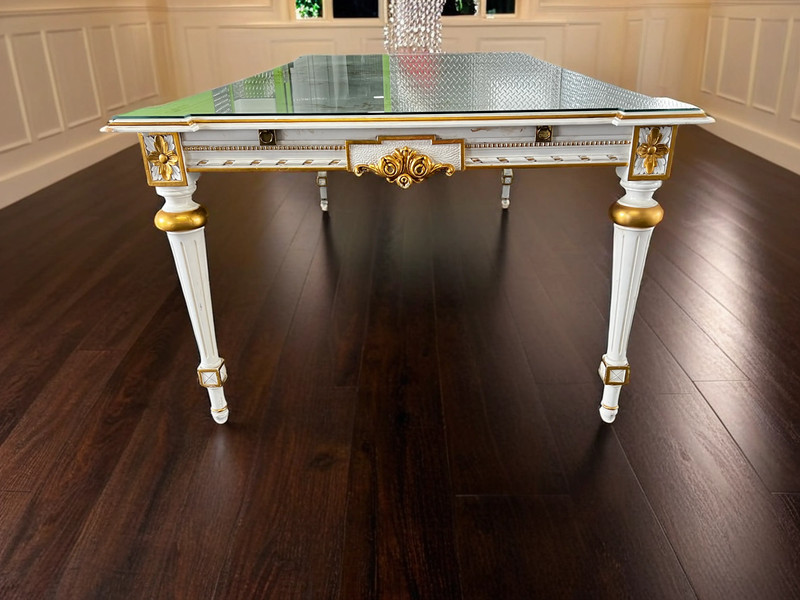French Dining Room Table Made In Italy Italian Quality With Glass Top Protector gallery
