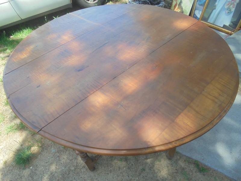 ANTIQUE AMERICAN GATELEG TABLE - BOSTON ? MID 1700s - NICEST ONE gallery