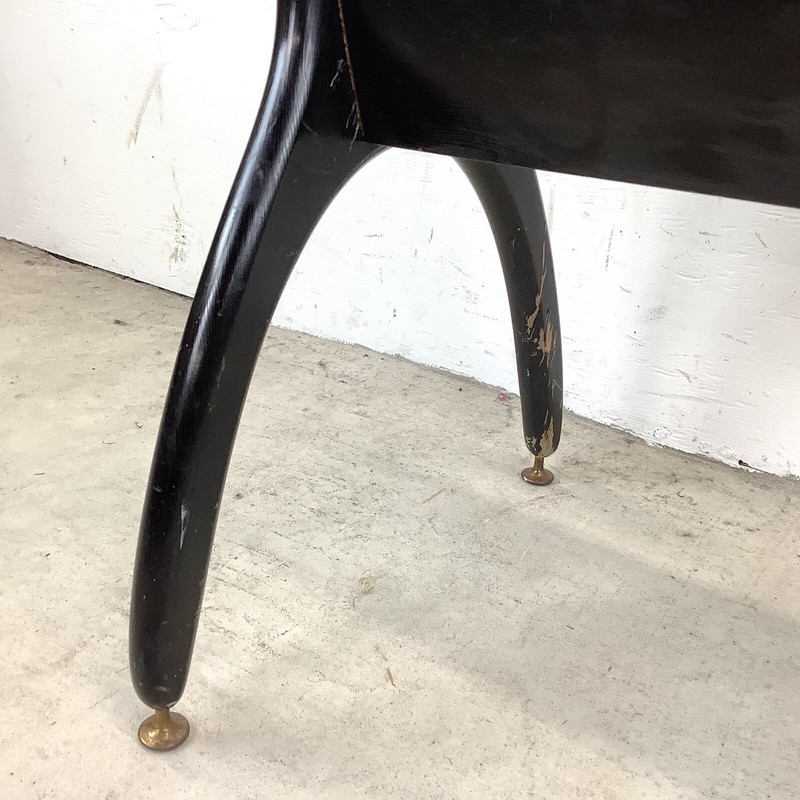 Mid-Century Scuptural Base Console Table With Glass Top gallery