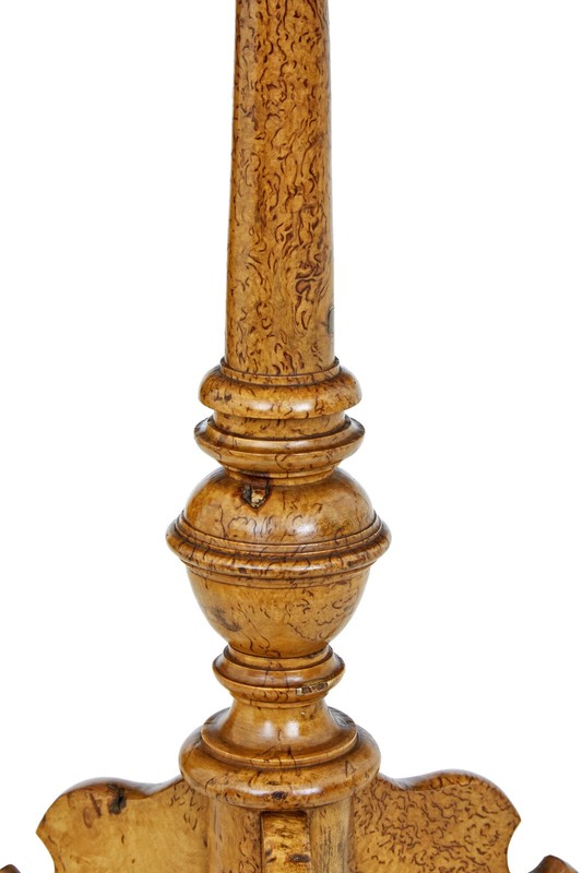 MID 19TH CENTURY SWEDISH BURR BIRCH WORK TABLE gallery