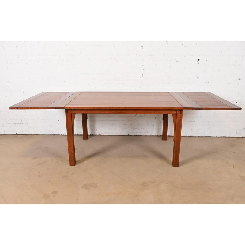 Stickley Mission Oak Arts & Crafts Extension Dining Table gallery