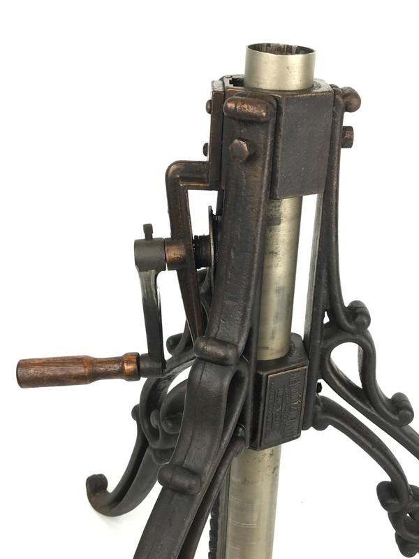 Antique Hand Crank Adjustable Height Industrial Table MEYROWITZ NY gallery