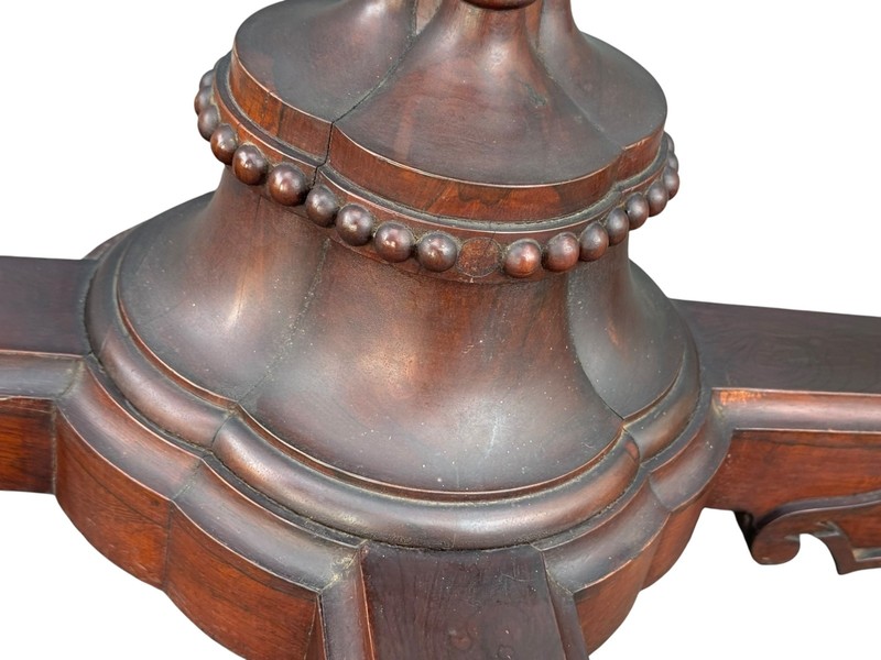 Antique victorian Rosewood Gothic rococo marble top center table New York gallery