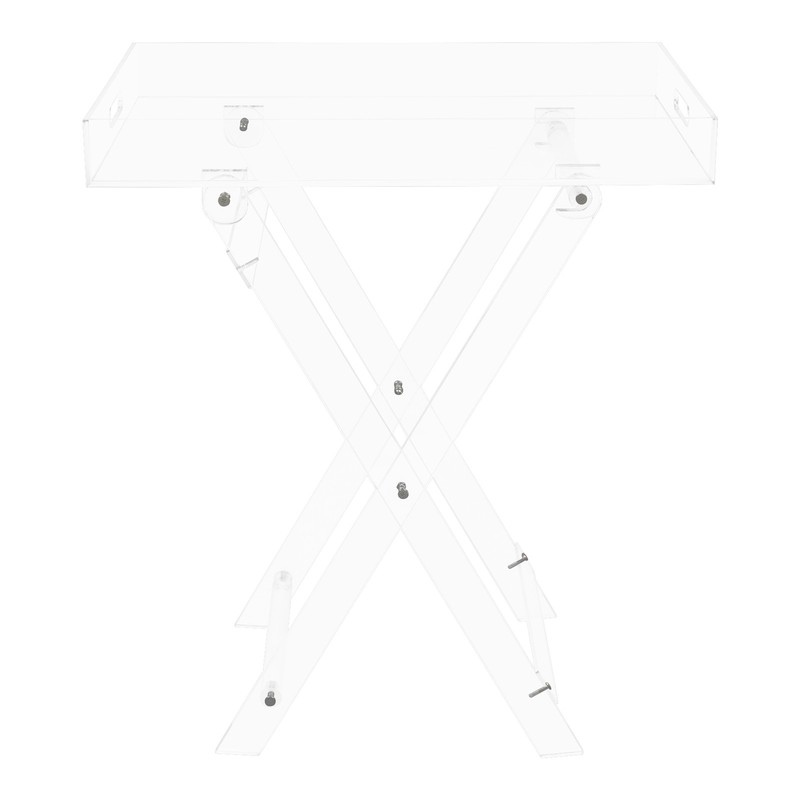 Furniture Acrylic Folding Tray Table, Side End Table, Clear Modern Tray Table gallery