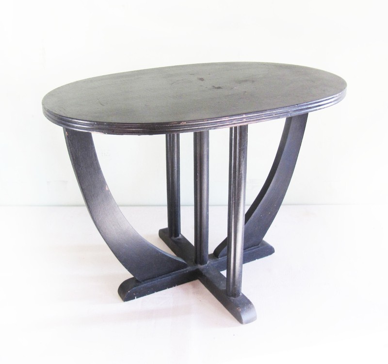 Fantastic True Vintage 1930’s Art Deco Black Laquer Side Coffee Table