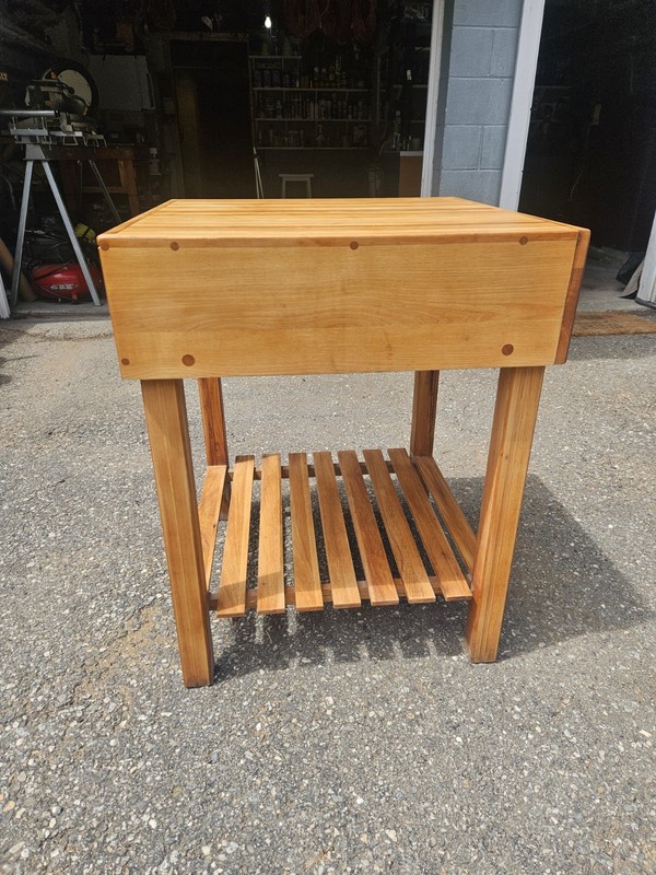 Antique Butcher Block 30" H ,24"×24" gallery
