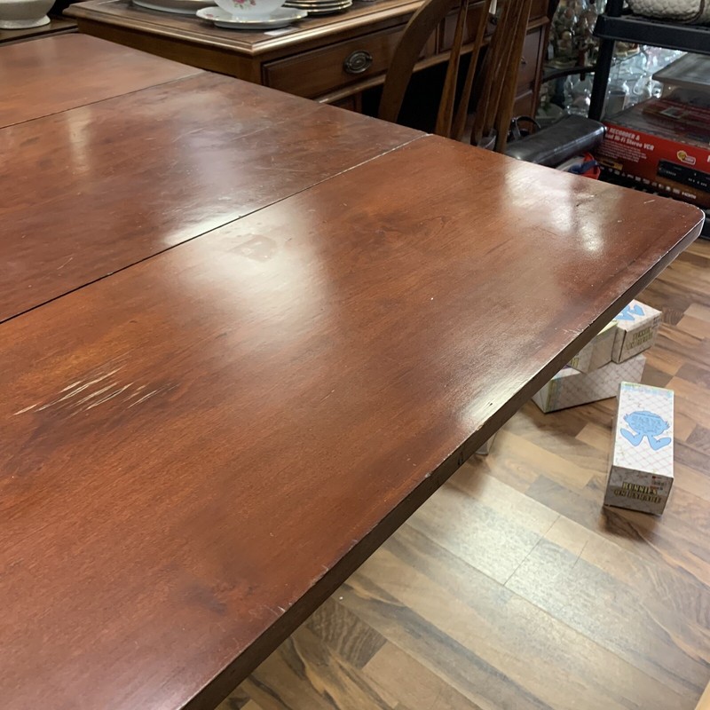 ATQ 1820s W. Virginia Hand Carved Solid Cherrywood Drop Leaf Pembroke Table 46”L gallery