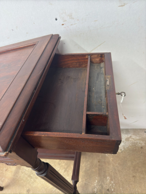 antique mahogany aesthetic period victorian eastlake sewing stand table project gallery