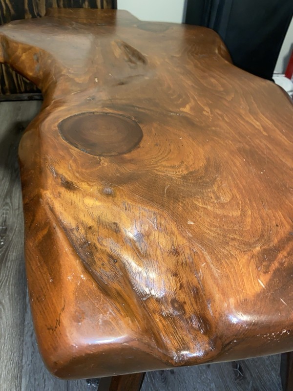 Old Croton Vermont Handcrafted Solid Raw Wood Table Bench Rustic MCM 20570 L 74 gallery