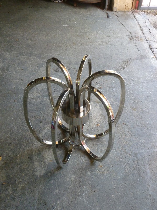 PAIR OF VERY COOL 70'S SPACE AGE SPUTNIK SATELLITE TABLE BASES RESTORED gallery
