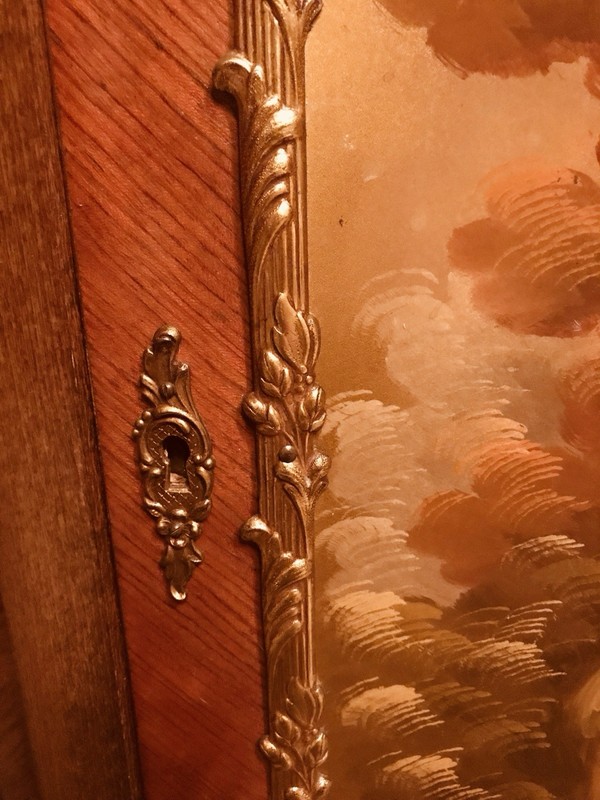 19th Century French Vernis Martin Marble Table Top Antique, Beautiful, $ Negotib gallery