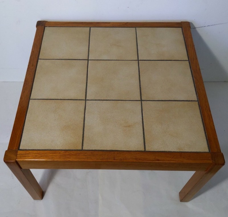 Vintage Gangso Mobler Denmark Mid Century Danish Modern Tile Top Teak Wood Table gallery