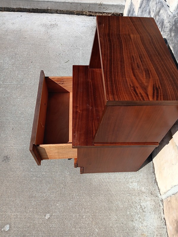 Walnut Veneer Ballman Cummings Step-End Nightstand or End Table gallery