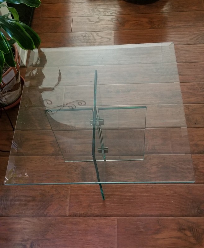 Vintage Glass Side End Table Mid Century Modern Eames Bertoia