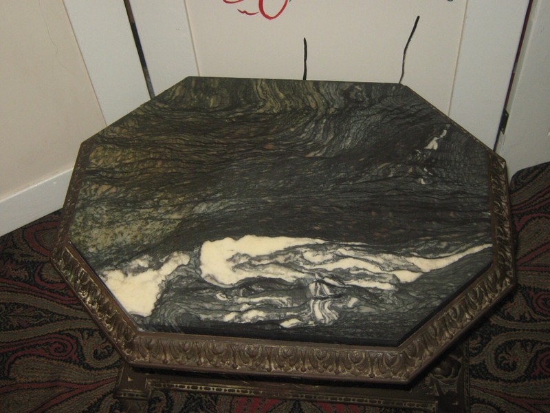 ANTIQUE CAST IRON METAL & MARBLE TOP TWO SWAN ACCENT TABLE ABE FRIEDMAN DESIGNER gallery