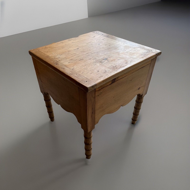 Antique French Pine Commode Table