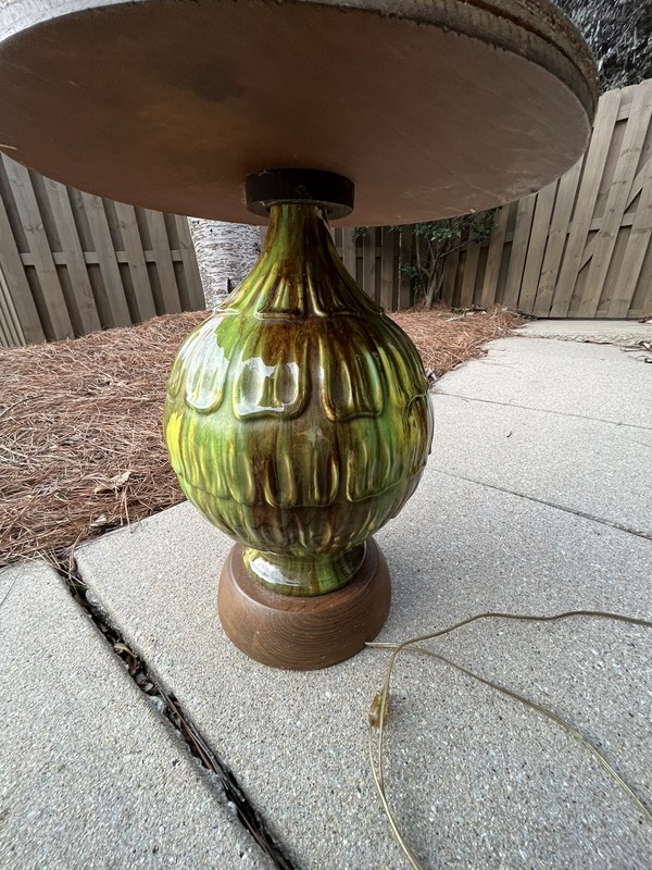 Vtg MCM Floor Table Lamp Ceramic 4ft Tall 1960s 1970s Needs TLC gallery