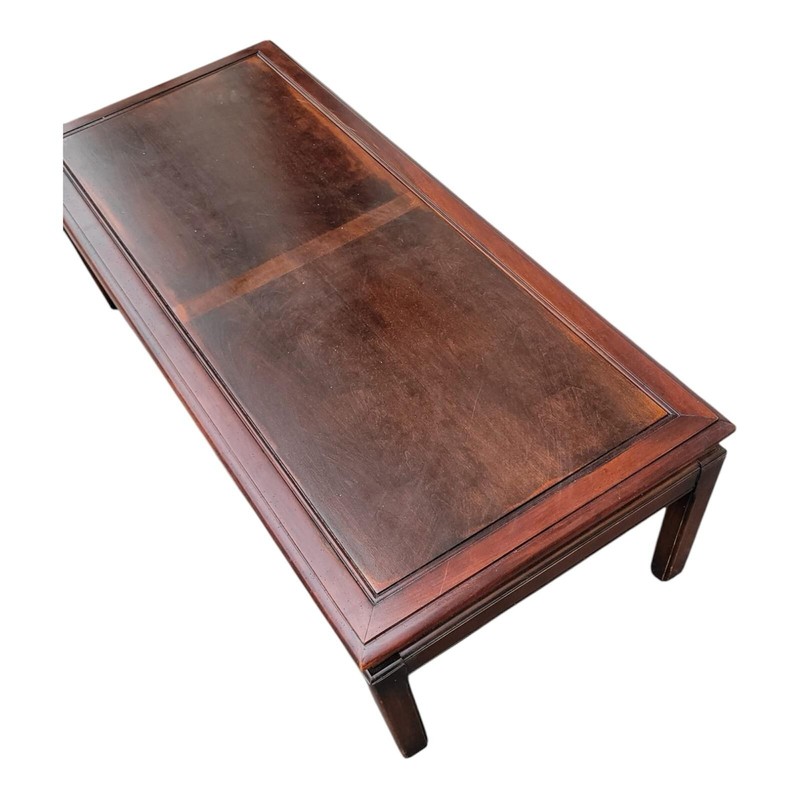 1940s Modern Mahogany Coffee Table — Fully Refurbished, Elegant Design gallery