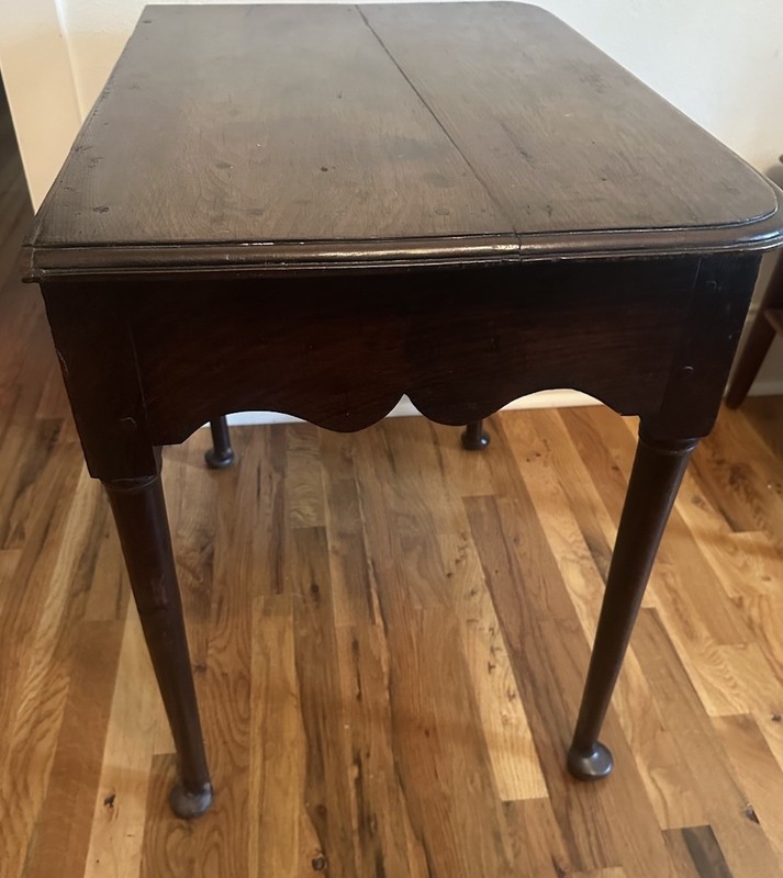 Antique English Georgian Style Oak Lowboy Side Accent End Table 27" h gallery
