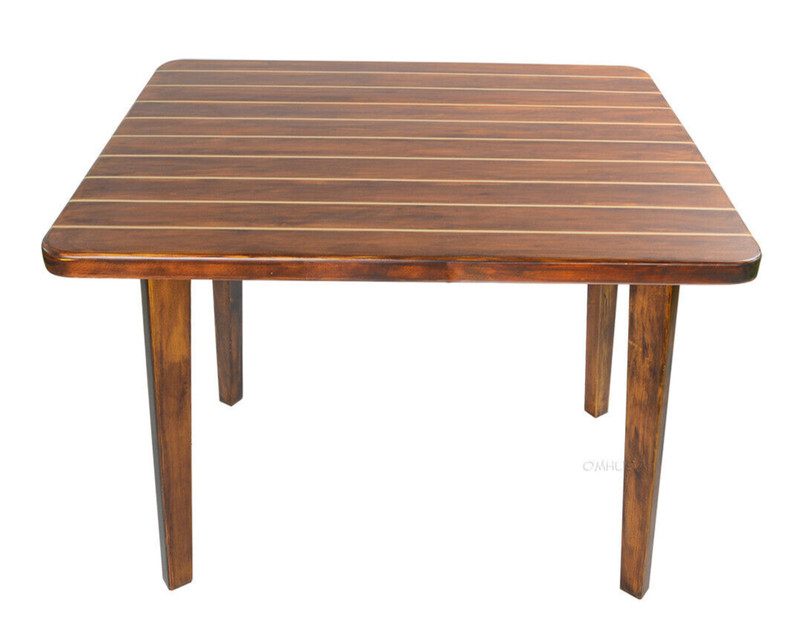Nautical Dining & Kitchen Table 40" Cedar Wood Chris Craft Deck Style Furniture gallery
